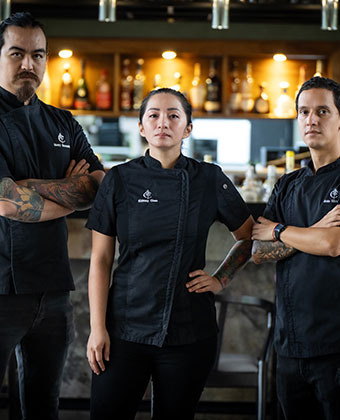Chefs Henry Quesada, Kid Mey Chan, and Aldo Elizondo