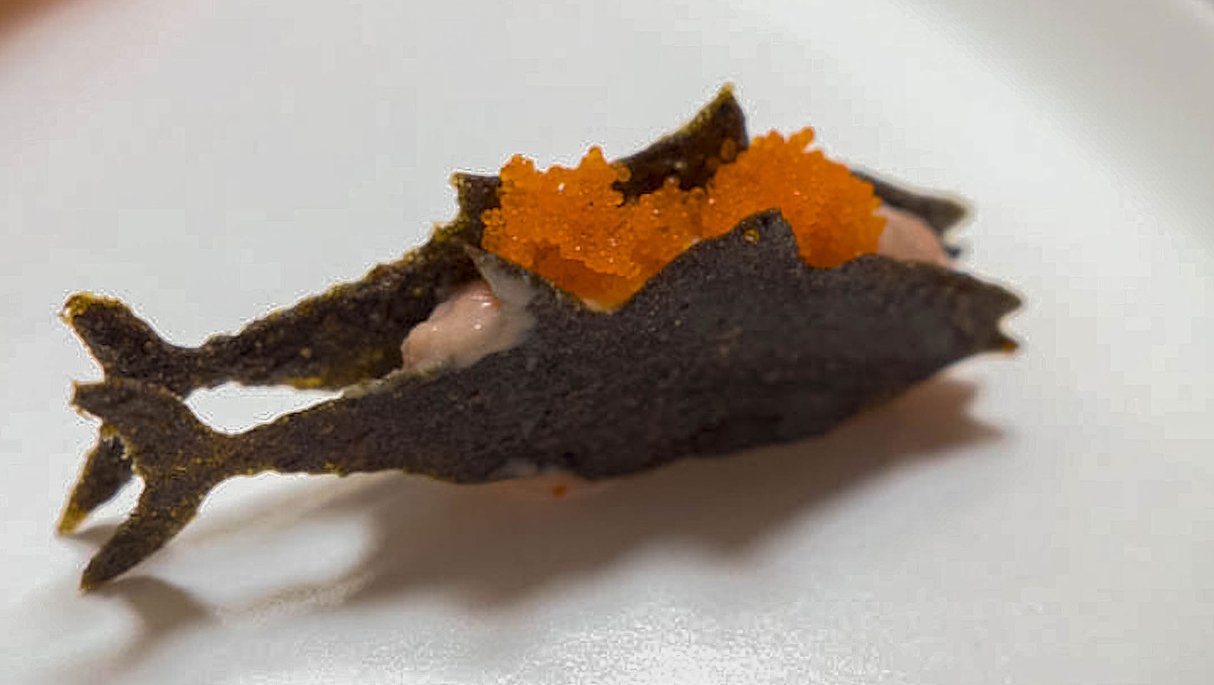 Little shark shaped menu item