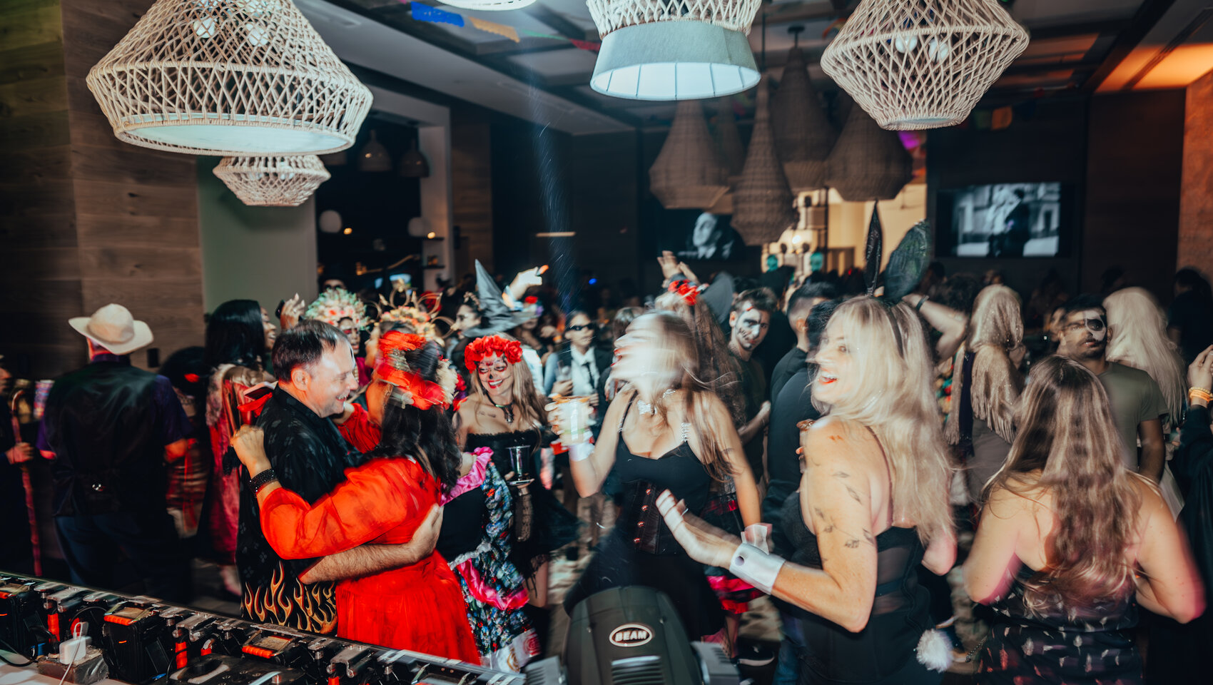Guests at Halloween Party at Grand Roatan