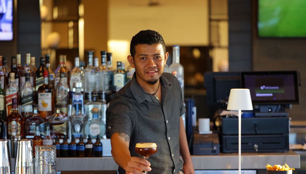 Bartender with Cocktail