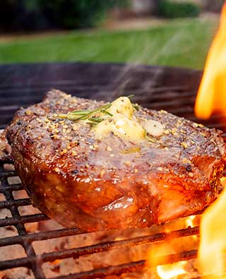 Steak on a grill