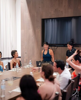 guests enjoy guided tequila tasting at Roatan at Food & Wine Festival