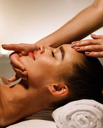 Woman Receives Facial