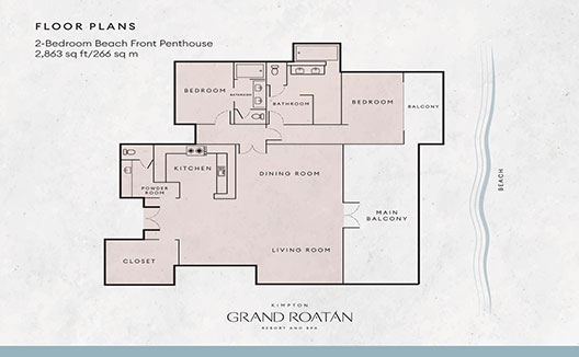 Two Bedroom Villa Suites Beachfront Floor Plans