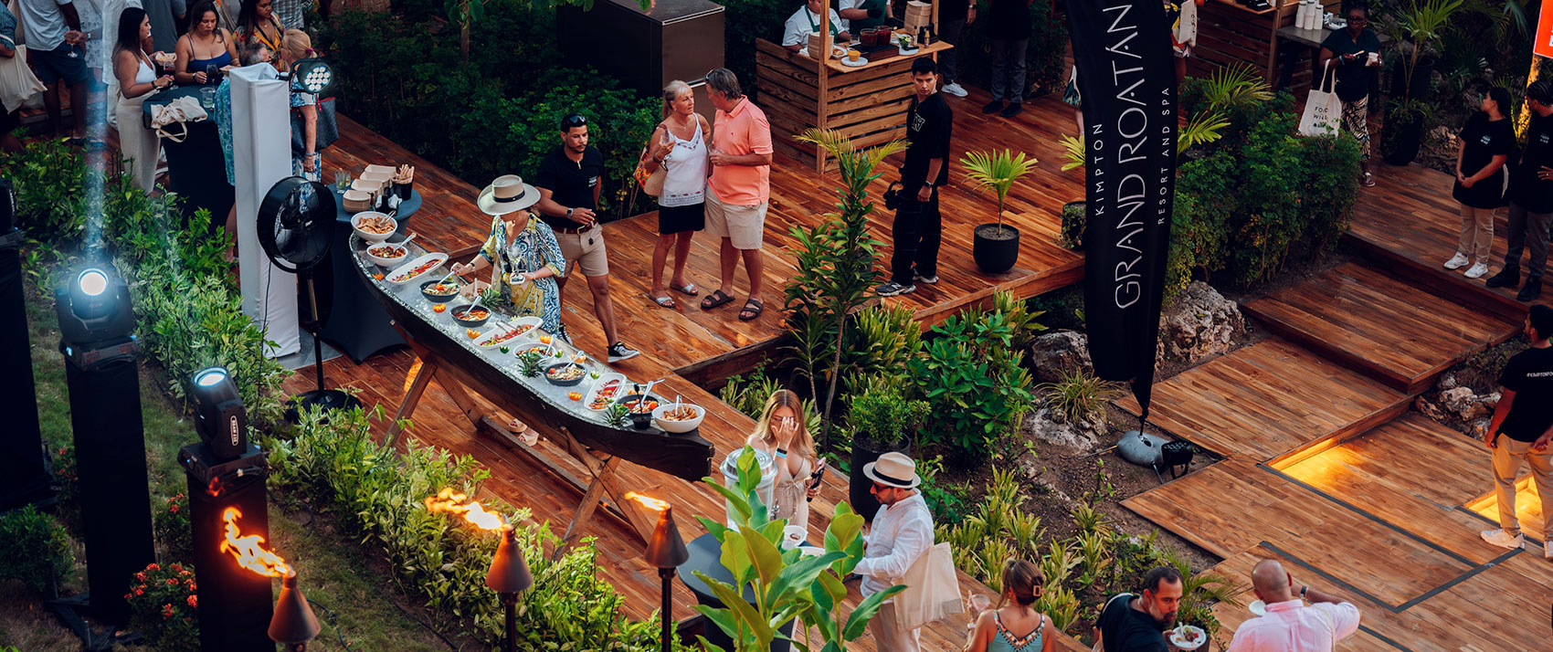 Guests at Food & Wine Festive at Grand Roatan